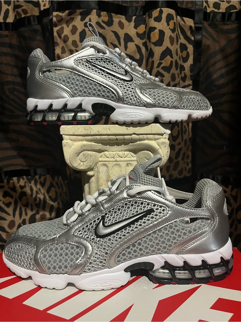 Nike Spiradon Cage 2 Metallic Silver Sz 10.5m Excellent Cond wBox